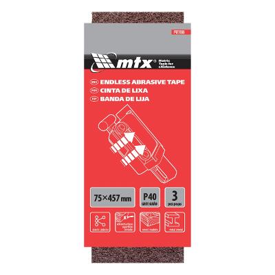 Cinta De Lixa Mtx 457x75 Mm Grão 40 3 Peças