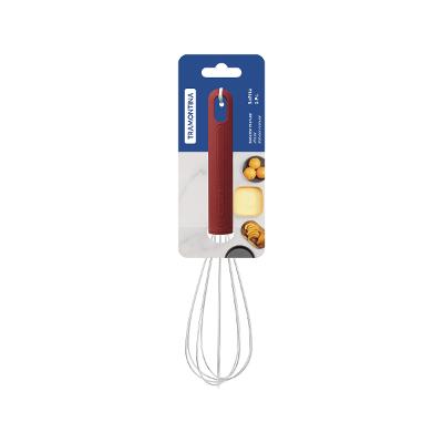 Batedor Manual Tramontina Softta Aço Inox 210 Graus Vermelho