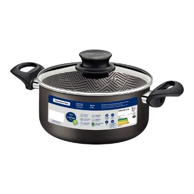 Caçarola Tramontina Paris 26 cm 6,3 L Antiaderente Chumbo