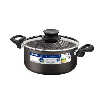Caçarola Tramontina Paris 22 cm 3,8 L Antiaderente Chumbo
