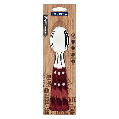 Conjunto 3 Colheres De Mesa Tramontina Polywood Vermelho