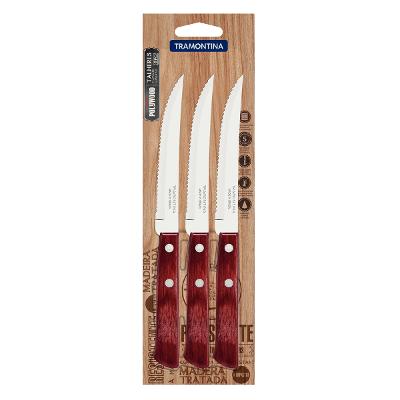 Conjunto 3 Facas Para Churrasco Tramontina Polywood Inox