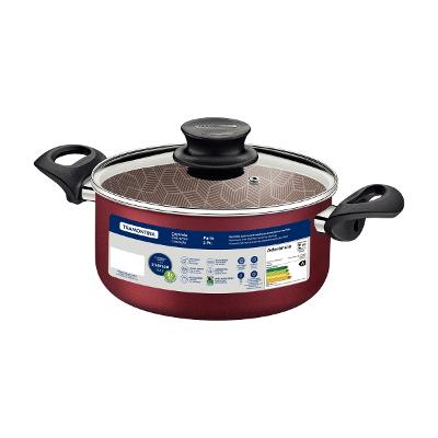 Caçarola Tramontina Paris 24 Cm 4,9 L Vermelha