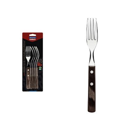 Conjunto 6 Garfos Churrasco Tramontina Polywood Castanho
