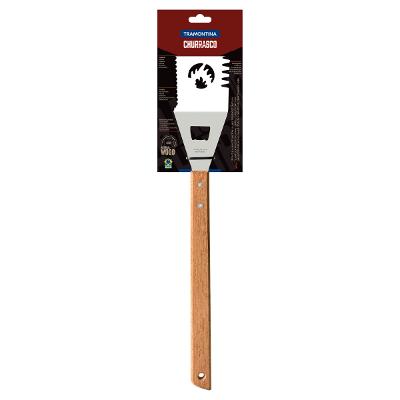 Espátula Para Churrasco Tramontina 48 Cm Aço Inox Serrilha