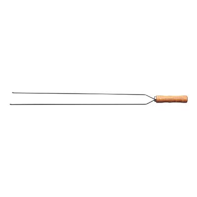 Espeto Duplo Tramontina Aço Inox Cabo Madeira 95 Cm