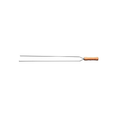 Espeto Duplo Tramontina 65 Cm Aço Inox Cabo Madeira