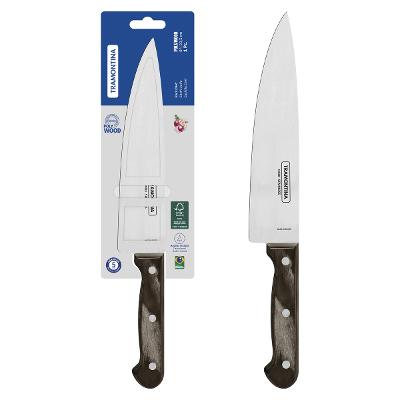 Faca Chef Tramontina Polywood 8 Polegadas Aço Inox