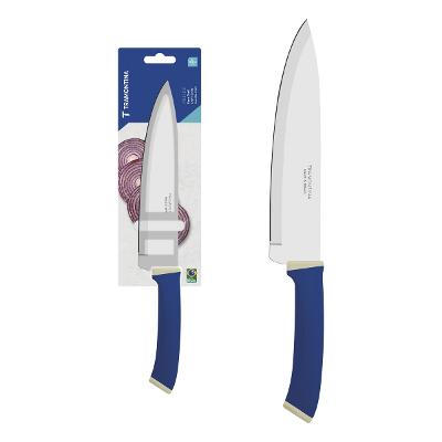 Faca Chef Tramontina Felice 8 Polegadas Aço Inox Azul
