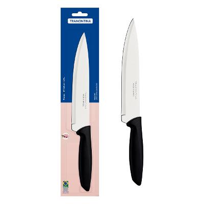 Faca Chef Tramontina Plenus 8 Polegadas Aço Inox Preto