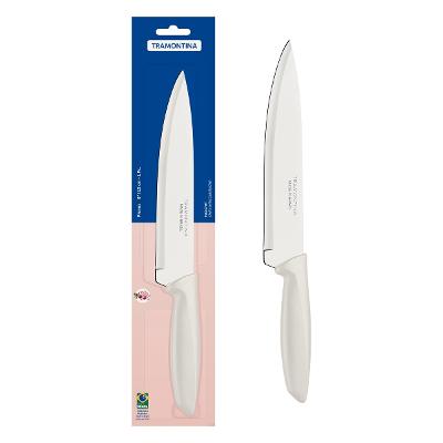 Faca Chef Tramontina Plenus 8 Polegadas Aço Inox Off White