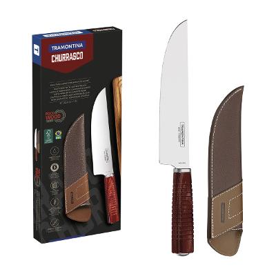 Faca Para Carne Tramontina Polywood 8 Polegadas Vermelha