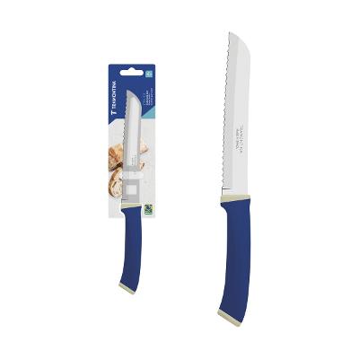 Faca Para Pão Tramontina Felice 7 Polegadas Aço Inox Azul