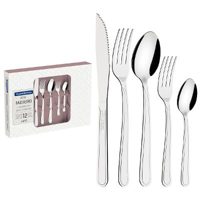 Faqueiro Tramontina Búzios 60 Peças Aço Inox Facas 2mm