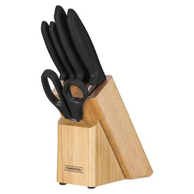 Jogo De Facas Tramontina Plenus 6 Peças Aço Inox Suporte