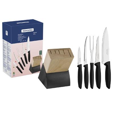 Jogo De Facas Tramontina Plenus 6 Peças Aço Inox Preto