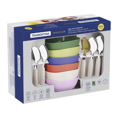 Jogo De Sobremesa 12 Peças Tramontina MixColor Com Colheres