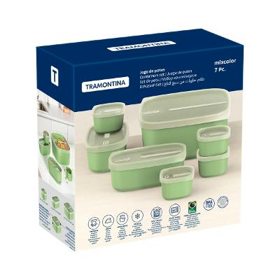 Jogo De Potes 7 Peças Tramontina MixColor Verde Sálvia
