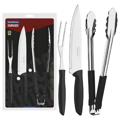 Kit Para Churrasco 3 Peças Tramontina Plenus Aço Inox