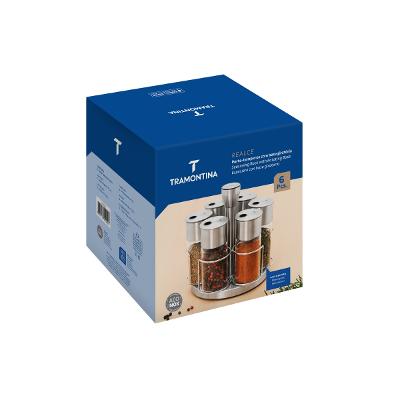 Porta-Temperos Tramontina Realce 6 Peças 120ml Aço Inox