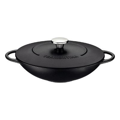 Wok Tramontina Trento 32 cm 5 L Ferro Esmaltado