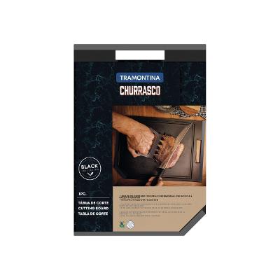 Tábua De Corte Tramontina Churrasco Black Preto