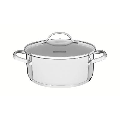 Caçarola Rasa Tramontina Una 24 Cm 48 L Aço Inox Indução