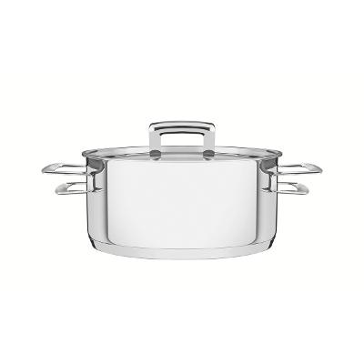 Caçarola Tramontina Brava Rasa Inox 24 cm 4,8 L Indução