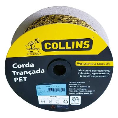 Corda Pet Trançada 4mm 217m Collins Poliéster UV 979902