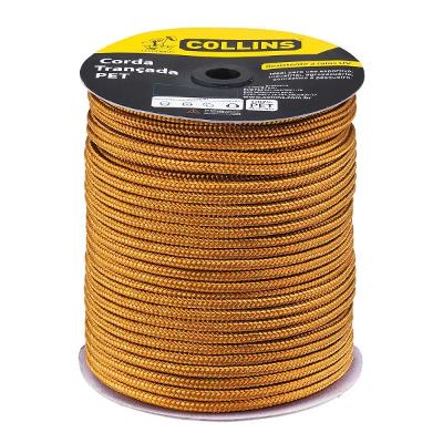 Corda Pet Trancada 3mm 603 Metros 130 Kgf Collins Ouro