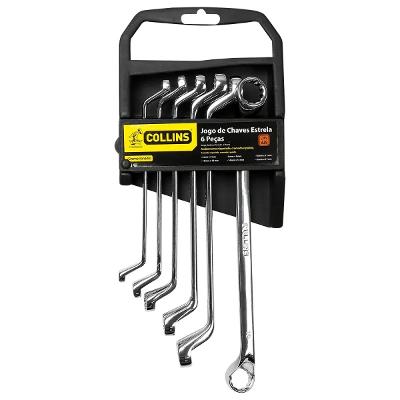 Jogo Chave Estrela 6 Peças 6mm A 17mm Aço Collins 918512