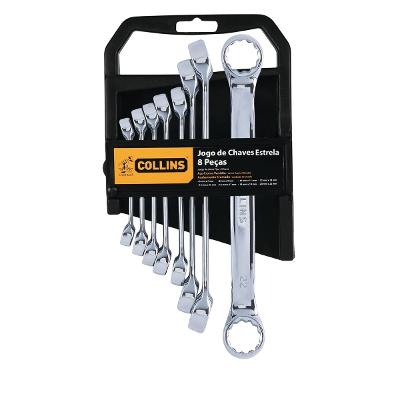 Jogo De Chave Estrela 8 Peças 6 A 22mm Collins DIN838