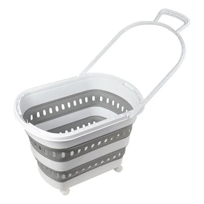 Cesto Dobrável Multiuso 38L Com Rodas Kala 321256