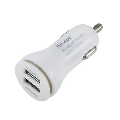 Carregador Usb 12V 24V 2 Saídas Branco Liege