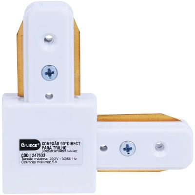 Conexão Trilho 90 Graus Bivolt Liege Branca