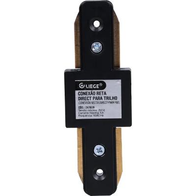 Conexão Reta Trilho Direct 250V 300W Liege Preto