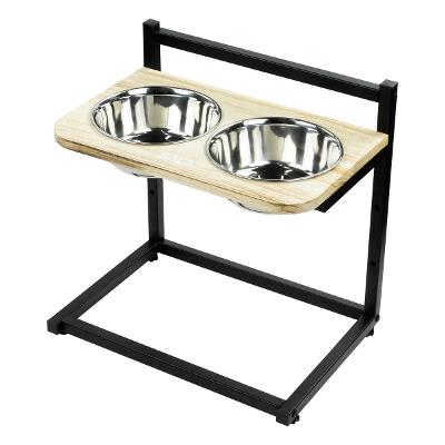 Comedouro Duplo Ajustavel 700ml Aco Inox Kala 270392