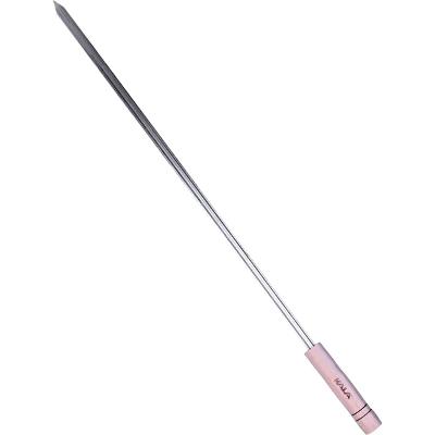 Espeto Simples Para Churrasco 75cm Aço Inox Cabo Madeira