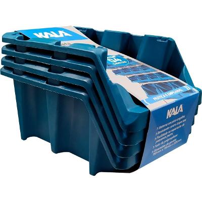 Kit 4 Gavetas Organizadoras Numero 5 Azul Kala PP