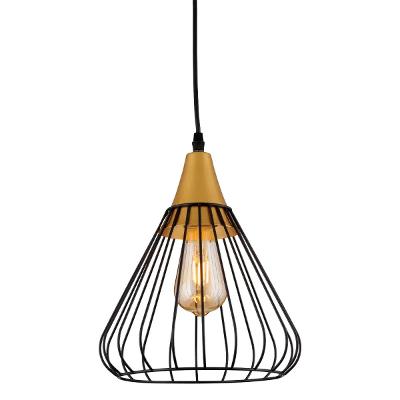 Luminária Pendente Doha Bivolt Preto Dourado Kala