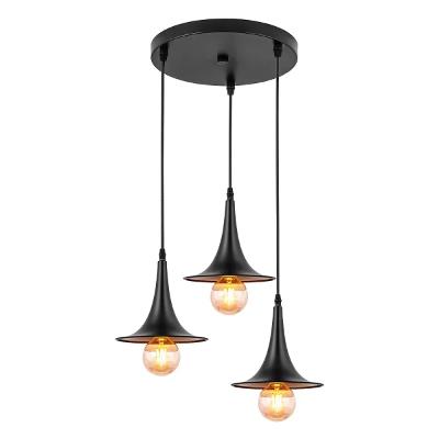 Luminaria Pendente Zanis 110V 220V Kala Ferro Preto E Dourado