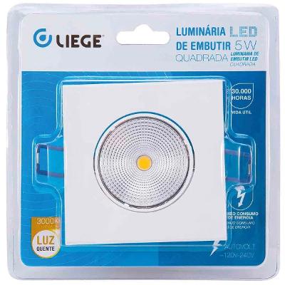 Luminária LED Embutir 5W 3000K Bivolt Liege