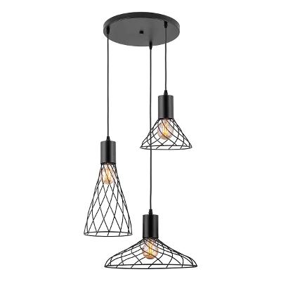 Luminaria Pendente Faial 4 Mbk 110V 220V Preto Kala