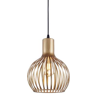Luminaria Pendente Bazho Dourado Bivolt Kala Ferro