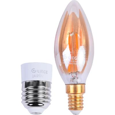 Lâmpada LED Vela B35 3W 127V Liege E27 Âmbar