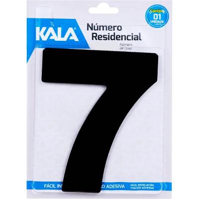 Número Residencial 18 5 Cm Preto Kala Adesivo N 7