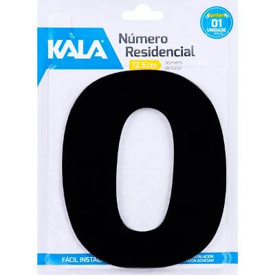 Número Residencial 12,5 Cm N''0 Preto Kala