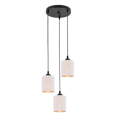 Pendente Vizau Triplo 110V 220V Kala Preto Cinza