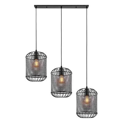 Pendente Triplo Kala Mefel Bivolt Preto Ferro