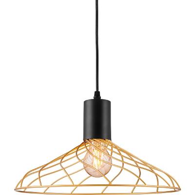 Pendente Faial 34 Cm Ferro Kala Preto E Dourado